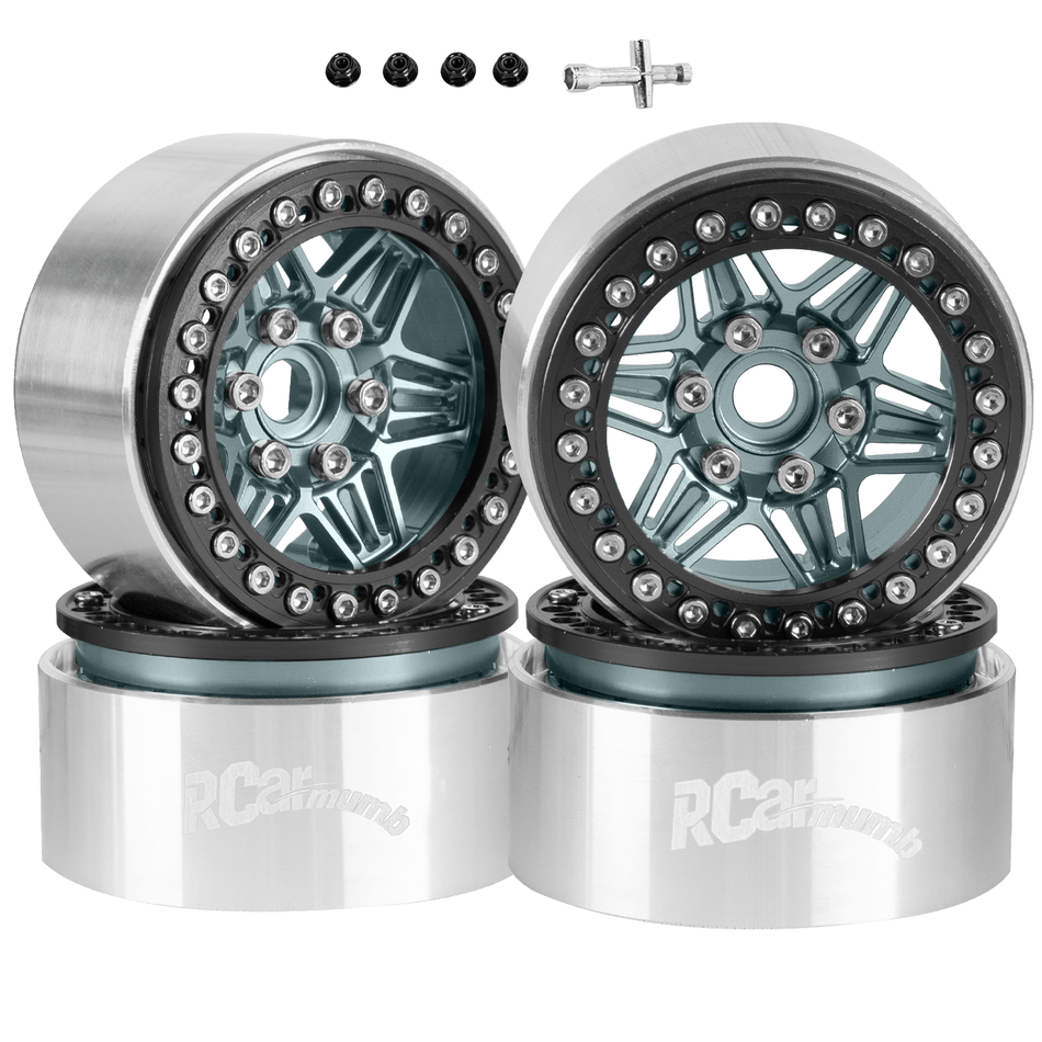 RCarmumb RC 1.9 Beadlock Wheels for Traxxas TRX4 Axial SCX10 1/10 RC Crawler