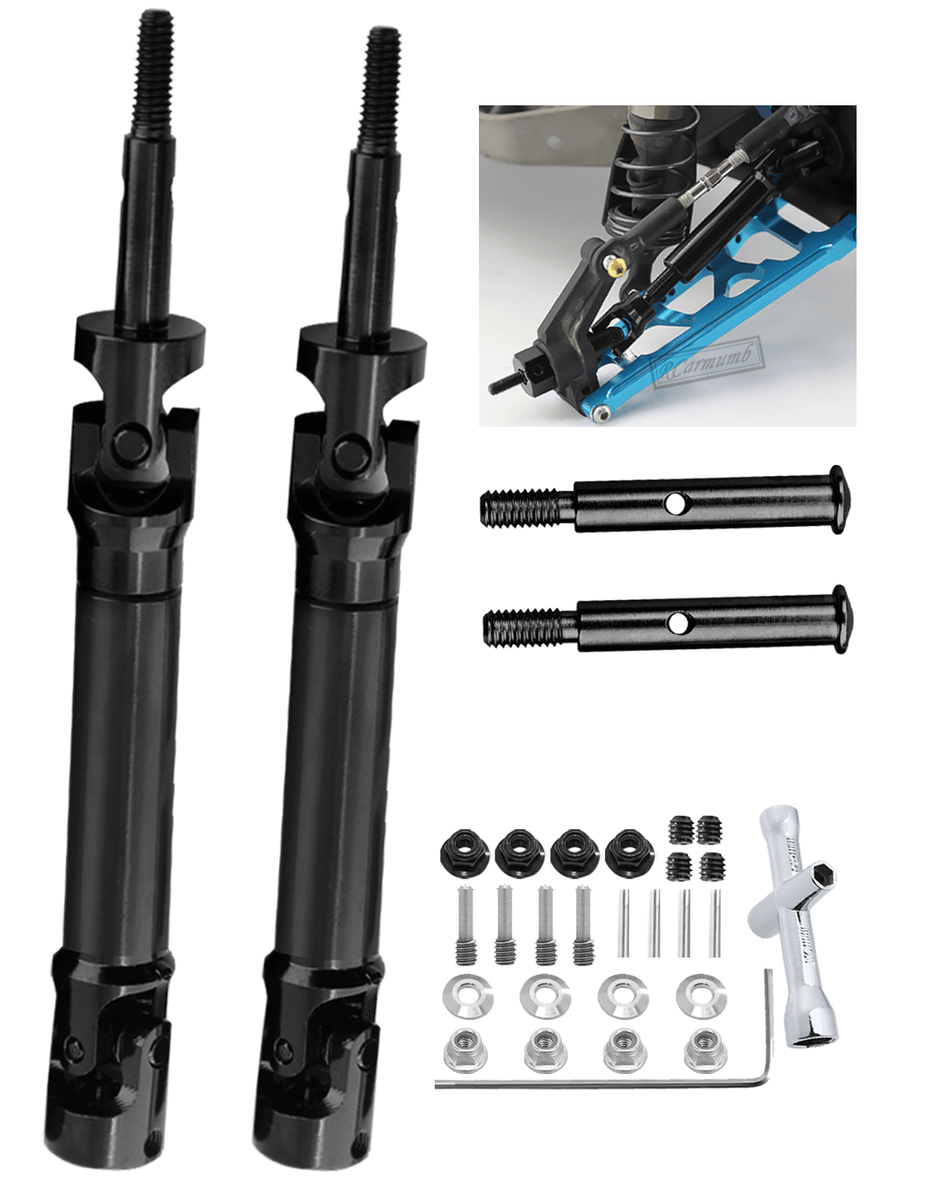RCarmumb Upgrades Part for 1/10 Traxxas Slash VXL 2WD, Stampede VXL 2WD,Rustler VXL 2WD,Hoss VXL 2WD,Rear Stainless Steel Drive Shaft CVD Front Axles #45 Driveshaft with Hex