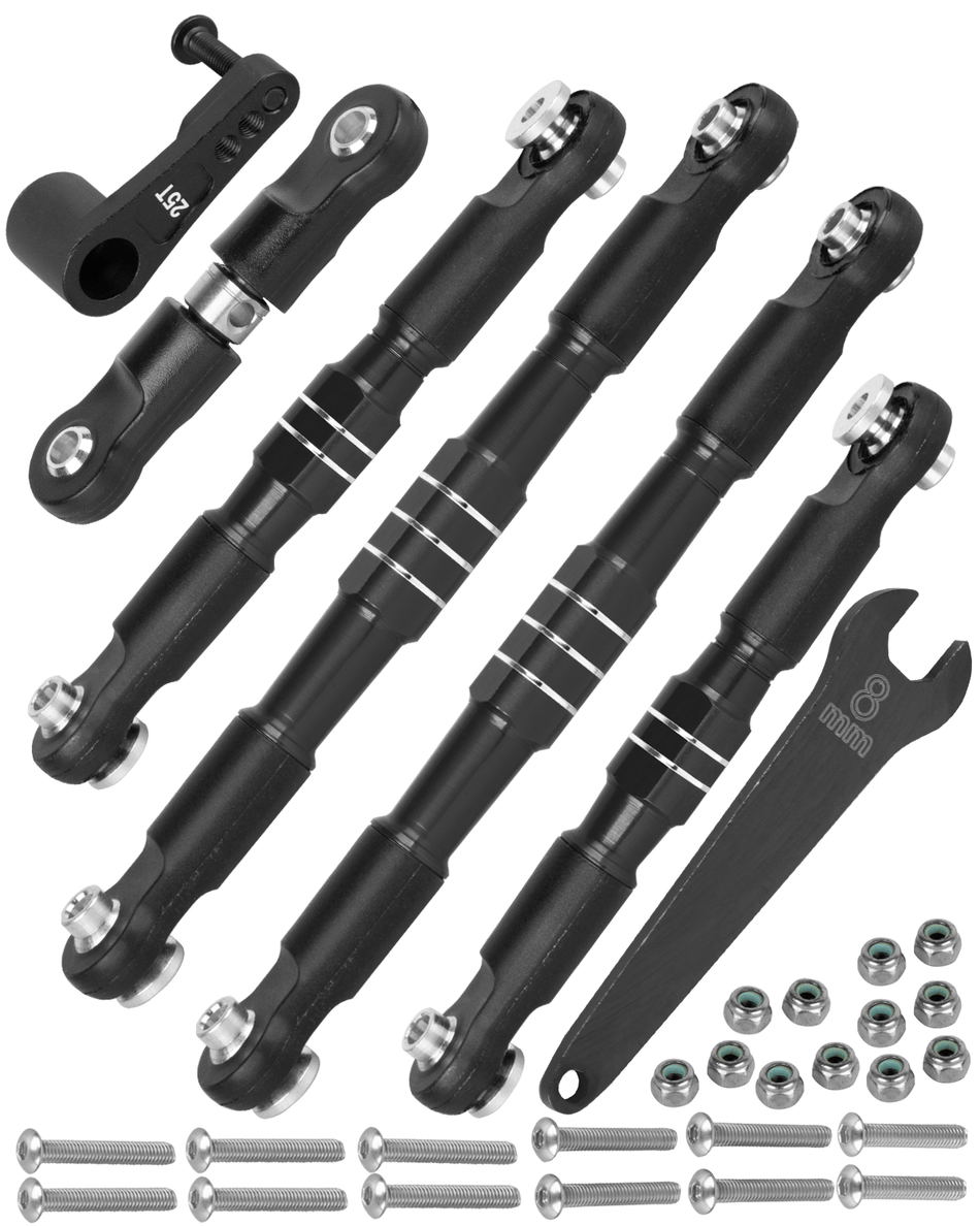 RCarmumb RC 7075 Turnbuckles Links w/ 25T Servo Arm Upgrades Part for Arrma 1/7 Infraction 6S BLX,Felony 6S BLX,Limitless,1/8 Typhon 6S BLX