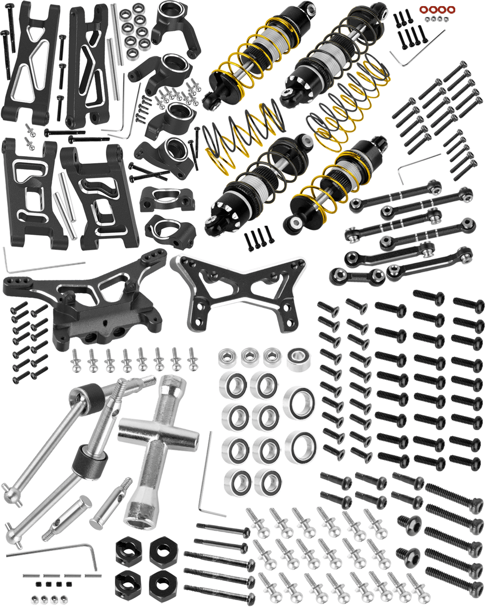 RCarmubWow RC Upgrades Part for Losi 1/24 Micro-B,1/28 Micro-T,Driveshafts,Shocks,Shock Towers,A Arms,Caster Blocks,Steering Block,Stub Axle Carriers,Turnbuckles,Bearing & Screw Set