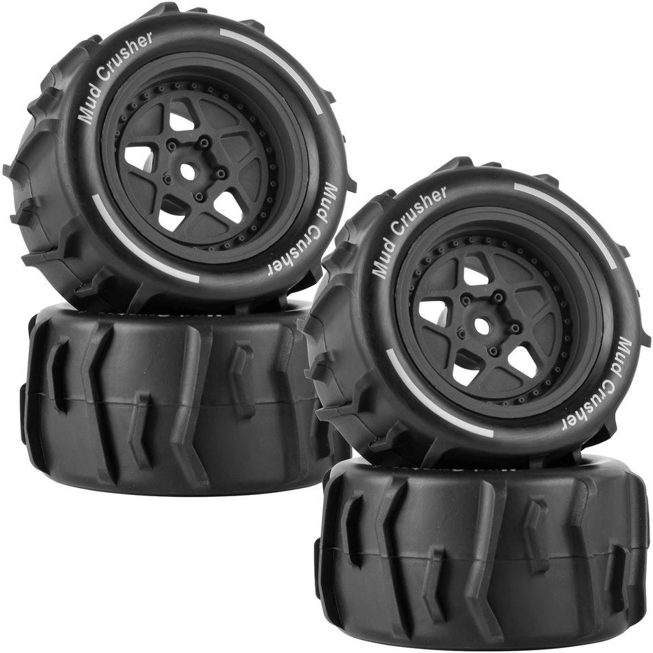 RCarmubWow 1/18 RC Tires for Arrma 1/18 Granite,Typhon RC Car,RC Monster Truck Tire Wheels and Tires All-Terrain Truck Tyres
