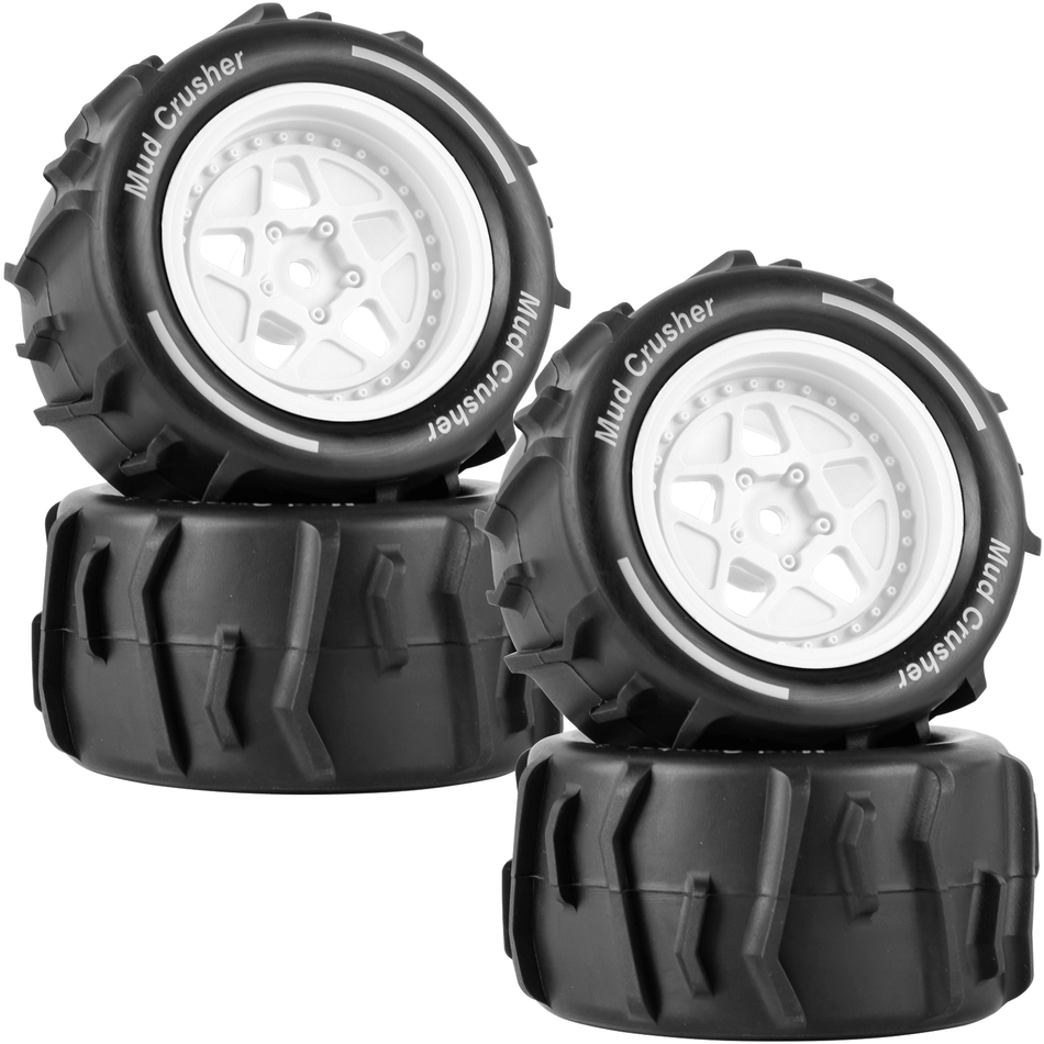 RCarmubWow 1/18 RC Tires for Arrma 1/18 Granite,Typhon RC Car,RC Monster Truck Tire Wheels and Tires All-Terrain Truck Tyres