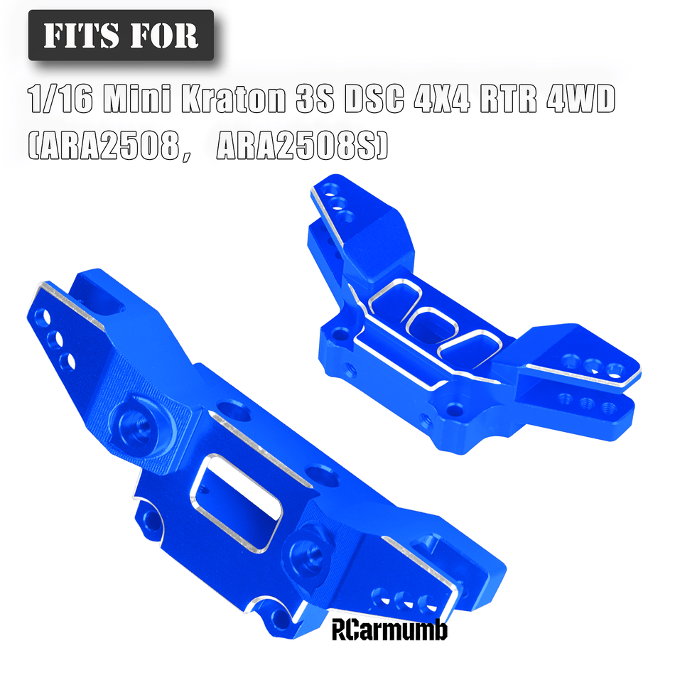 RCarmumb RC Aluminum Shock Tower with Body Shell Mount Clip Upgrade Parts for Arrma 1/16 Mini Kraton 3S