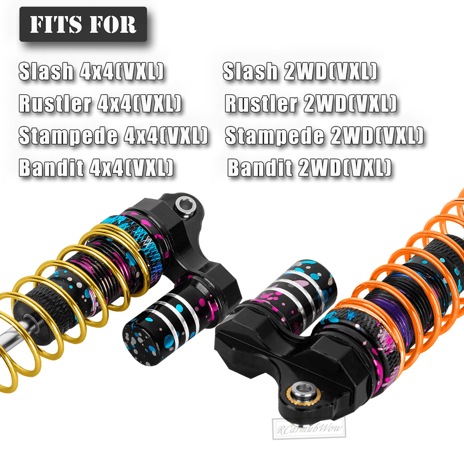 RCarmubWow RC Big Bore Shock Absorber Upgrades Part for 1/10 Traxxas 4x4 Slash Stampede Bandit Rustler 4WD(VXL)/2WD(VXL)