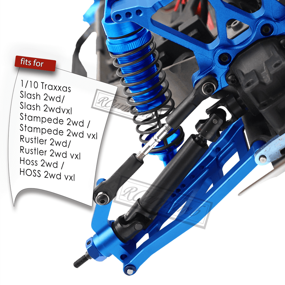 RCarmumb Upgrades Part for 1/10 Traxxas Slash VXL 2WD, Stampede VXL 2WD,Rustler VXL 2WD,Hoss VXL 2WD,Rear Stainless Steel Drive Shaft CVD Front Axles #45 Driveshaft with Hex