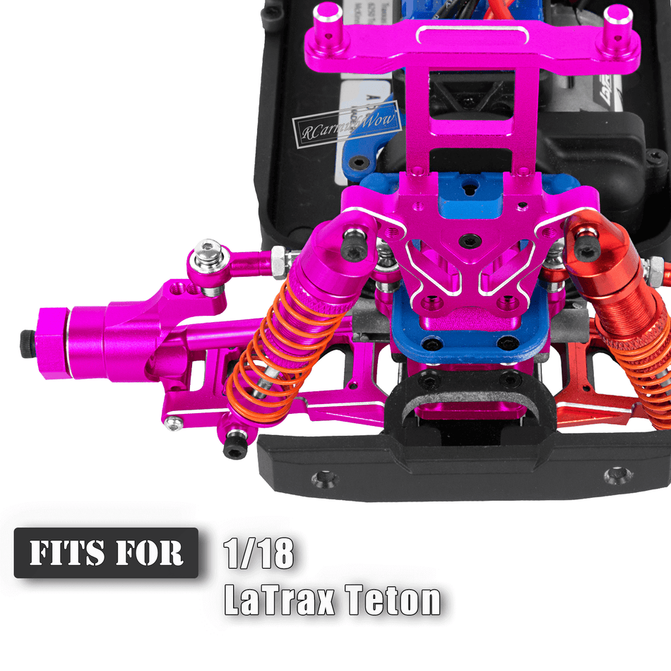 RCarmubWow RC Upgrades Part for 1/18 Traxxas LaTrax Teton,Shock Absorber &Driveshafts &Suspension Arms &Shock Tower &Body Post &Diff Housing &Chassis &Turnbuckles Camber Links &Caster Block Set,