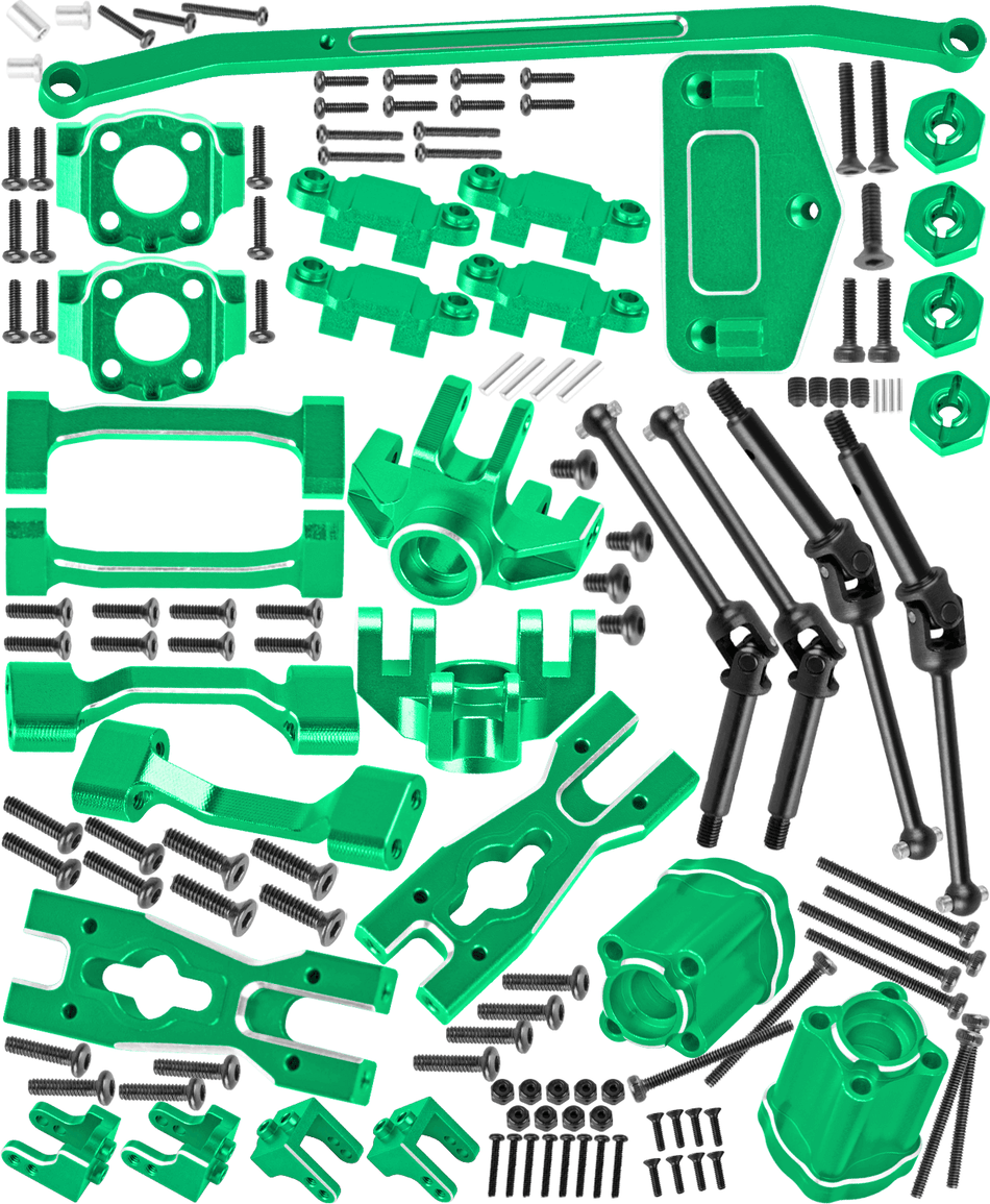 RCarmubWow RC Upgrades for Losi 1/18 Mini LMT 4X4,Driveshafts,Servo,Body Mount,Upper&Lower Shock Mount,Side Panel Crossbar,Rear Cup,Steering Cup&C Hub,Steering Links,Shock Strengthen Mount