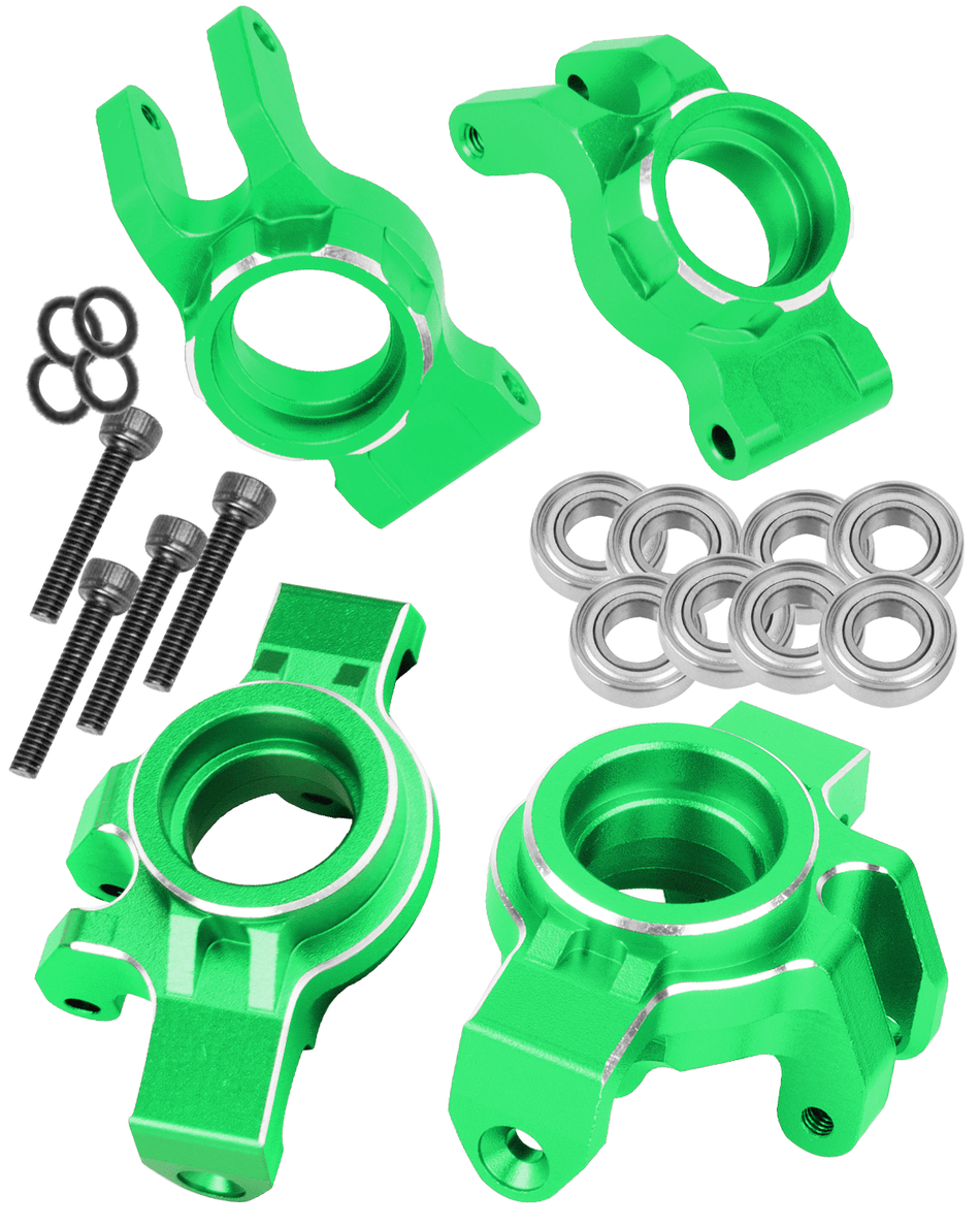 RCarmumb Aluminum Front Steering Knuckles & Rear Hub Carriers Upgrades Part for Arrma 1/16 Mini Kraton 3S