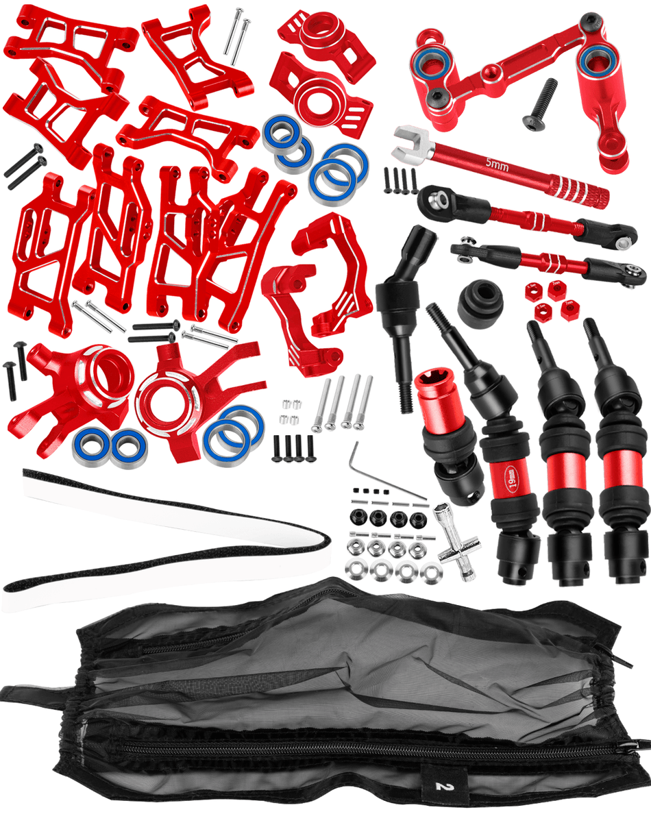 RCarmumb RC Upgrade Parts for Traxxas Mini Slash 4X4,Mini Rally VXL Ford RS200(#108164-1#108046-1),RC Driveshafts CVD,A Arms,Caster Block Set,Steering,Turnbuckles Links,Dirt Resist Guard Cover