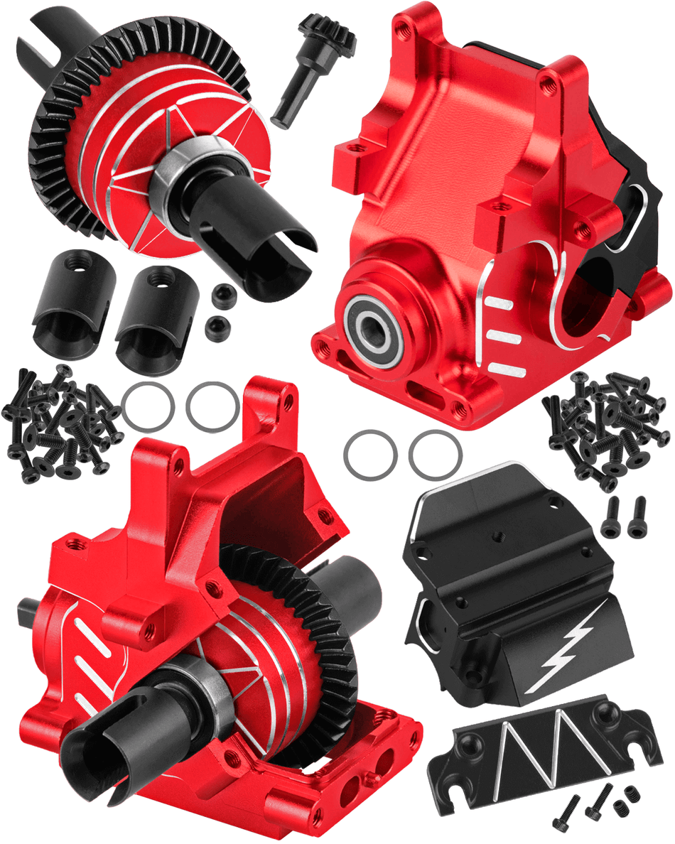 RCarmubWow RC F/R Gearbox Case Diff 43t &10t Input Gear Upgrades for Arrma 1/8 Kraton/Outcast/Talion 6S BLX EXB,Notorious 6S BLX,1/7 Mojave 6S BLX EXB,BigRock/Fireteam 6S BLX