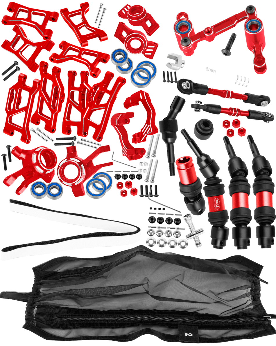 RCarmubWow RC Upgrade Parts for Traxxas Mini Slash 4X4,Mini Rally VXL Ford RS200(#108164-1#108046-1),RC Driveshafts CVD,A Arms,Caster Block Set,Steering,Turnbuckles Links,Dirt Resist Guard Cover