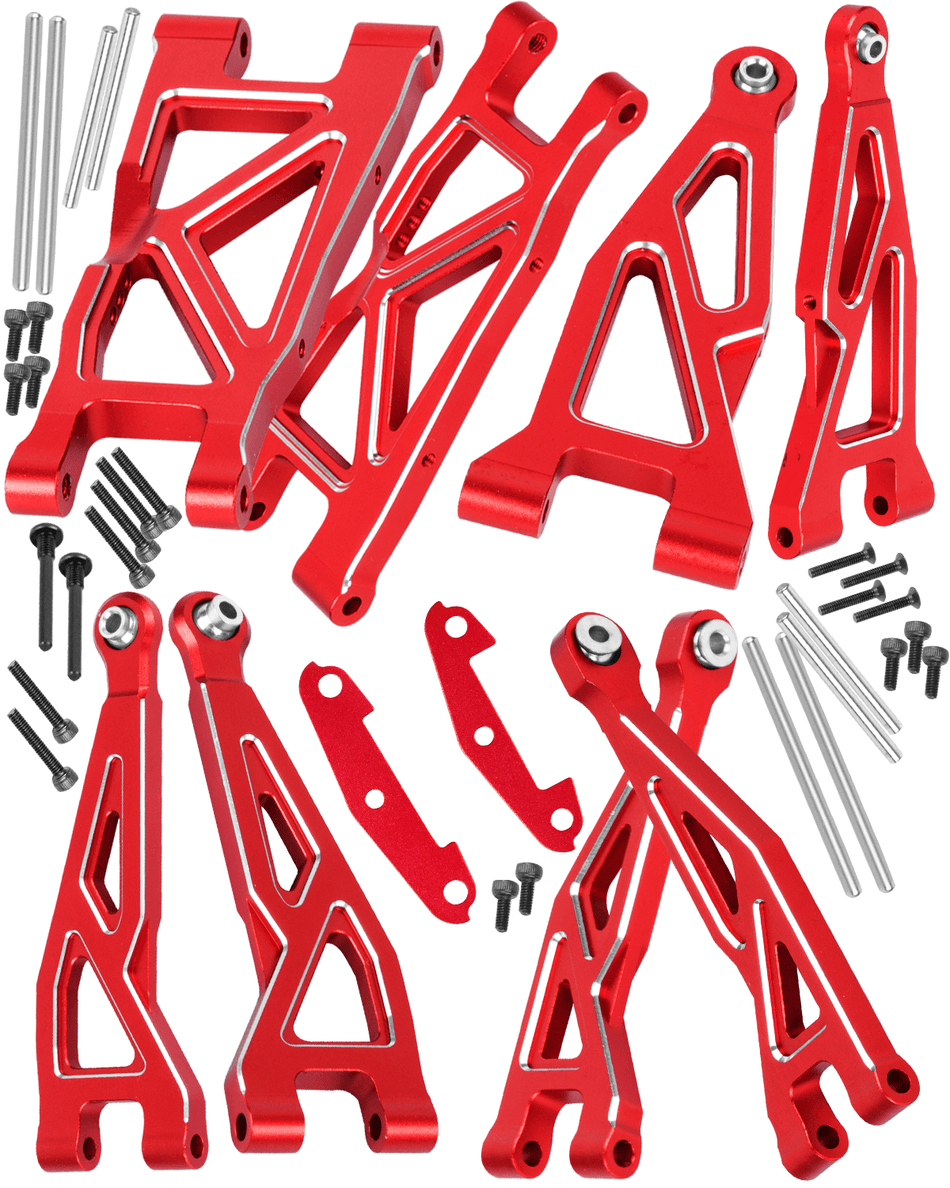 RCarmumb RC Aluminum Suspension A Arms & Arm Mounts Upgrade Parts for Arrma 1/16 Mini Kraton 3S DSC 4X4 RTR