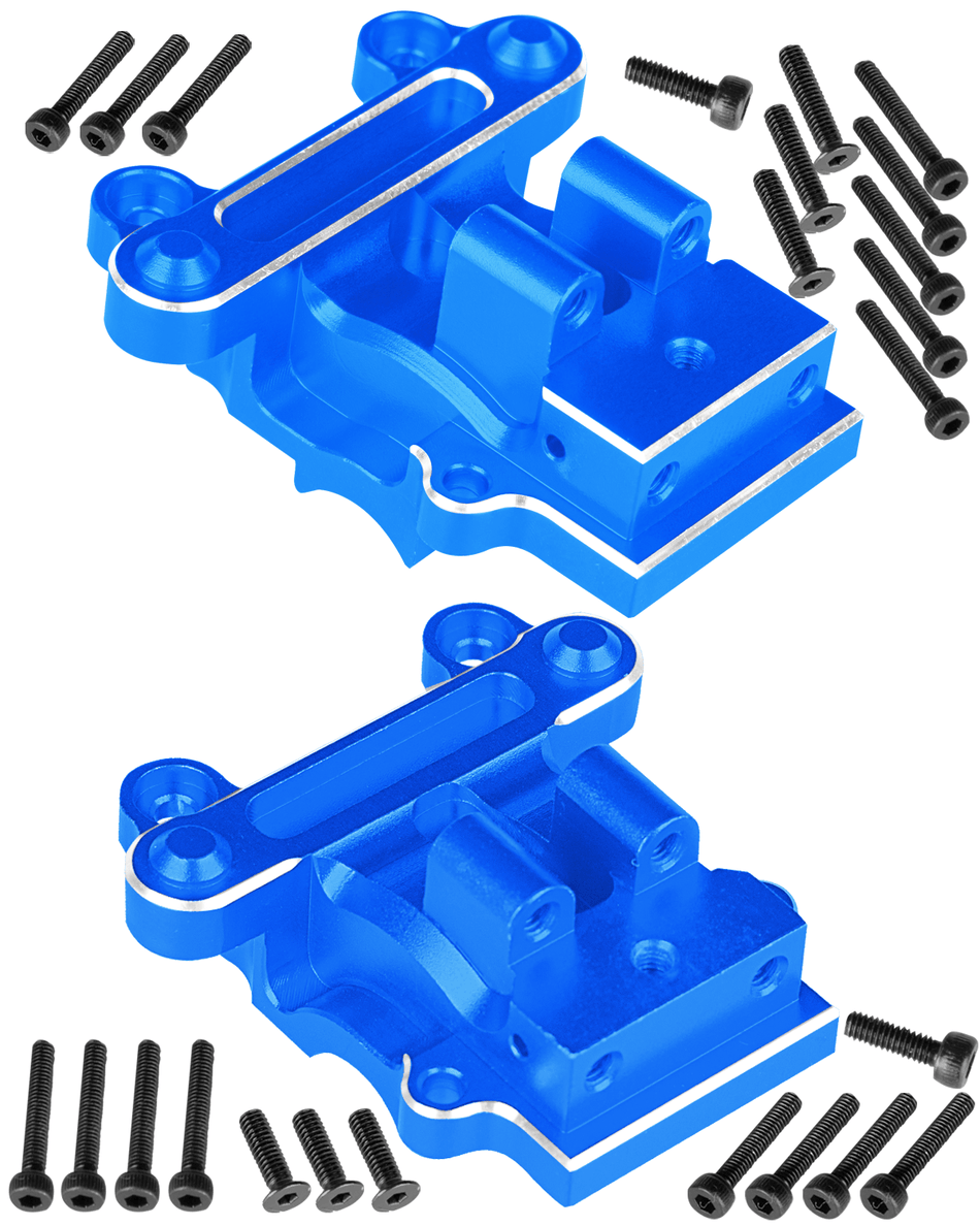 RCarmumb RC Aluminum Front & Rear Gearbox Differential Cover Upgrade Part for Arrma 1/16 Mini Kraton 3S