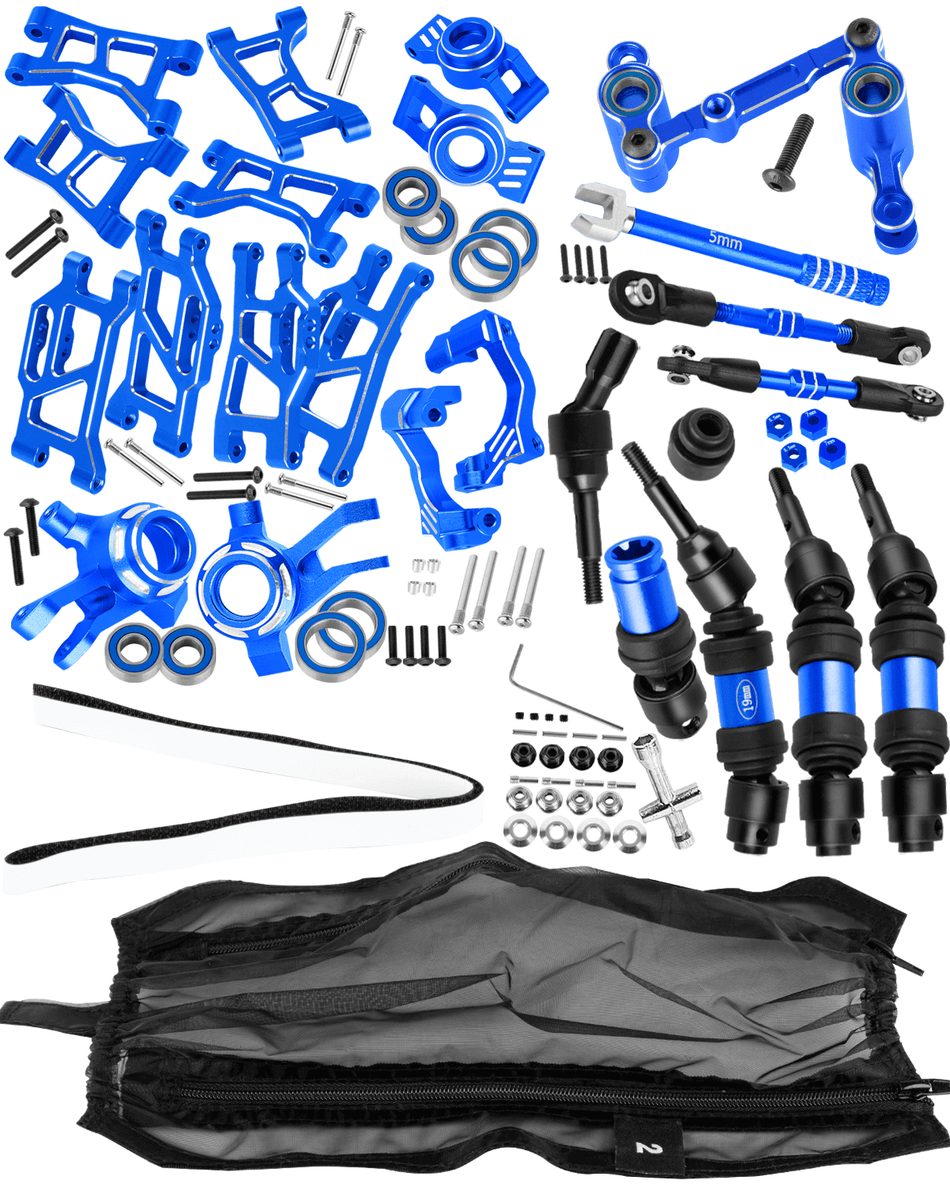 RCarmubWow RC Upgrade Parts for Traxxas Mini Slash 4X4,Mini Rally VXL Ford RS200(#108164-1#108046-1),RC Driveshafts CVD,A Arms,Caster Block Set,Steering,Turnbuckles Links,Dirt Resist Guard Cover