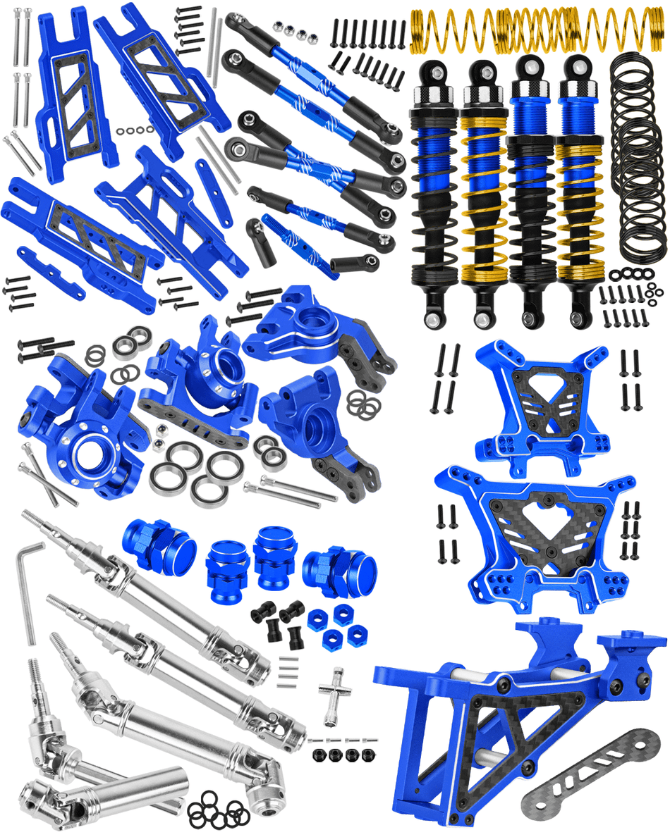 RCarmubWow Upgrades Part for 1/10 Traxxas Jato 4X4(VXL),RC Driveshafts,Shock Absorber,Suspension Arms,Shock Towers,Caster Blocks,Steering Block,Stub Axle Carriers,Turnbuckles,Wing Mount w/Washer