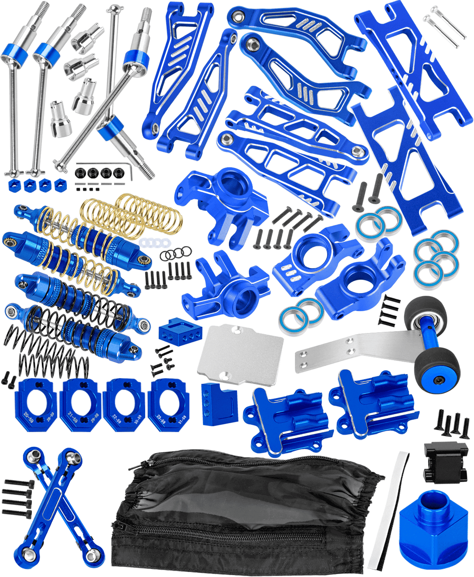 RCarmubWow RC Upgrades Part for Arrma 1/18 Granite GROM MEGA 380,Shocks,A Arms,Driveshafts,Caster Blocks Set,Links,Wheelie Bar,Diff Cover,Dustproof Cover,Slipper Clutch,Motor Mount, Fixing seat