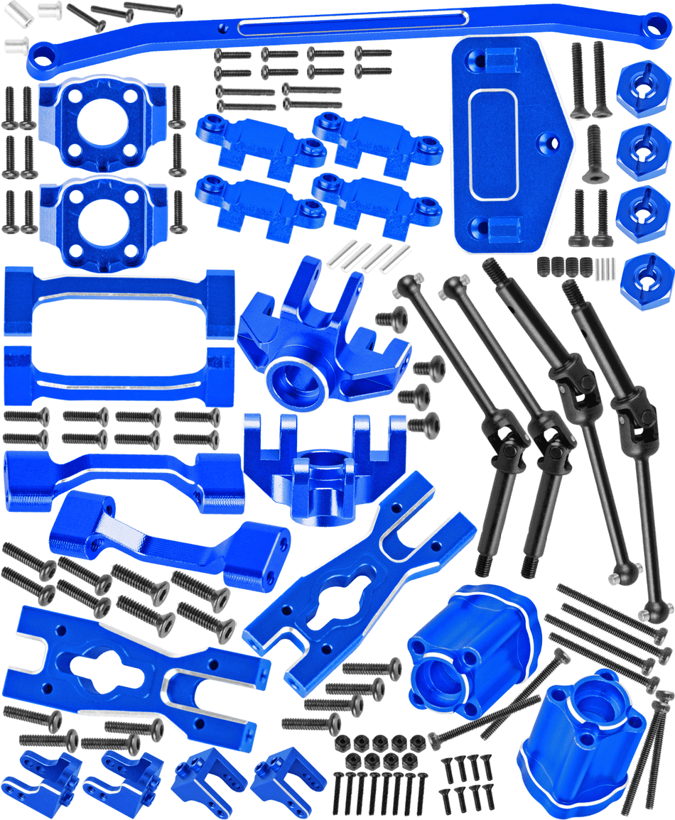 RCarmubWow RC Upgrades for Losi 1/18 Mini LMT 4X4,Driveshafts,Servo,Body Mount,Upper&Lower Shock Mount,Side Panel Crossbar,Rear Cup,Steering Cup&C Hub,Steering Links,Shock Strengthen Mount