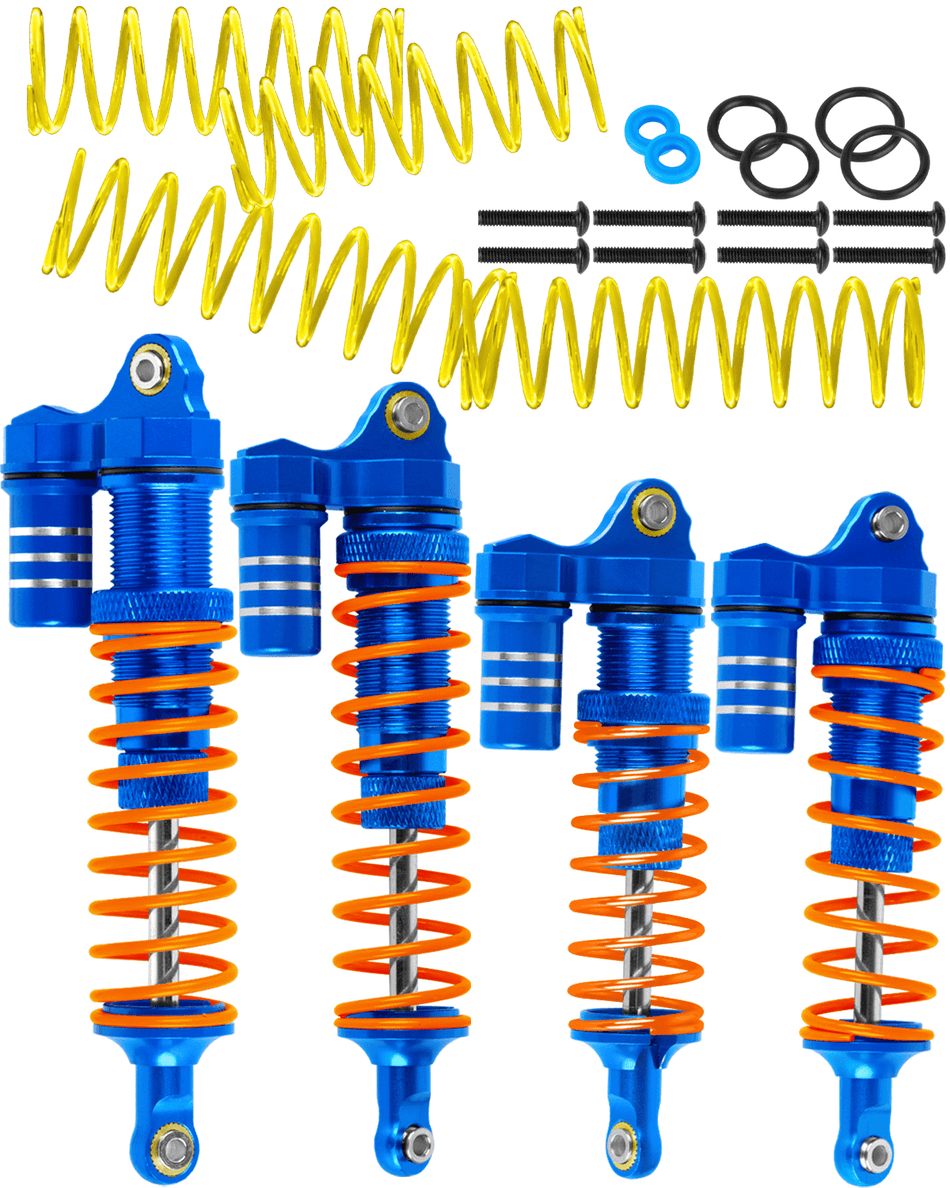 RCarmubWow RC Big Bore Shock Absorber Upgrades Part for Traxxas 1/10 4x4 Slash Stampede Bandit Rustler 4WD(VXL)/2WD(VXL),Alloy Aluminium Front Rear Shocks RC Shock Absorber,4PCS