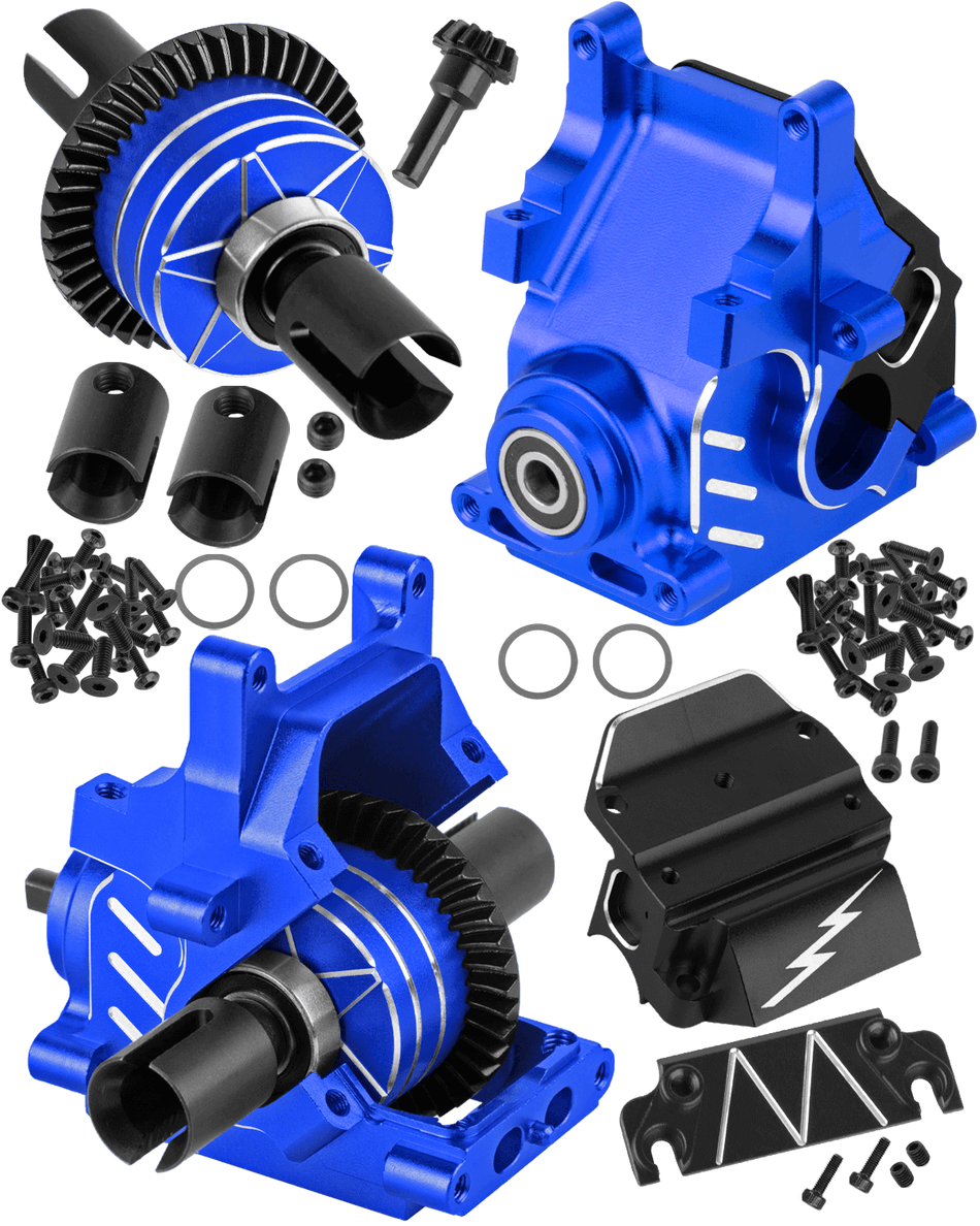 RCarmubWow RC F/R Gearbox Case Diff 43t &10t Input Gear Upgrades for Arrma 1/8 Kraton/Outcast/Talion 6S BLX EXB,Notorious 6S BLX,1/7 Mojave 6S BLX EXB,BigRock/Fireteam 6S BLX