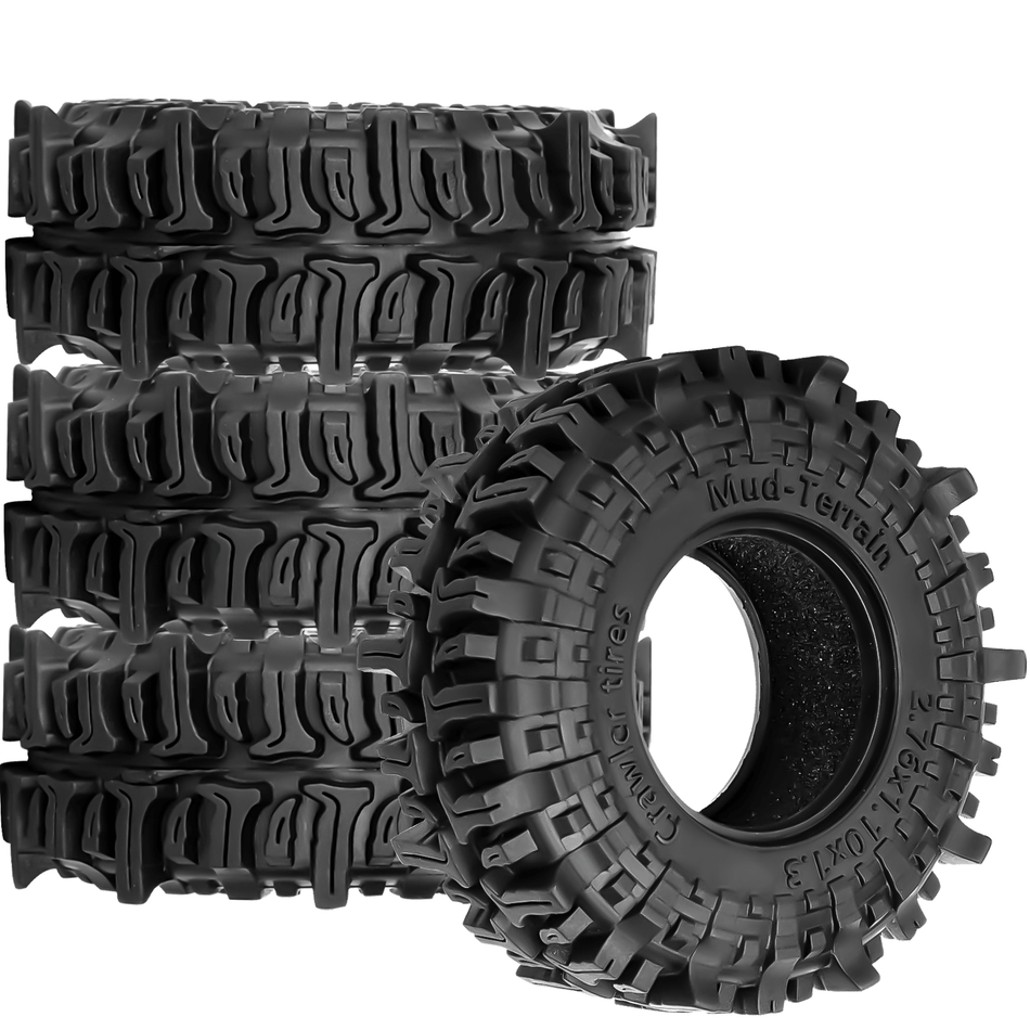 RCarmumb 1.3" Crawler Tires for 1/18 Traxxas TRX4M Redcat Ascent-18, 1/24 Axial SCX24 FMS FCX24 RC Crawler Car,Super Soft Sticky Tyres Mud Terrain Tires,Style A