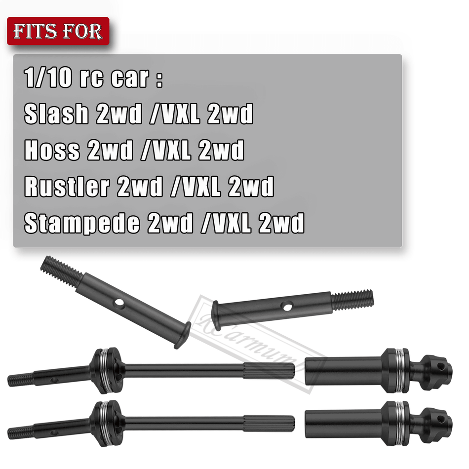 RCarmumb Upgrades Part Rear Drive Shaft CVD & Front Axles for 1/10 Traxxas Rustler VXL 2WD,Stampede VXL 2WD,Slash VXL 2WD,Hoss VXL 2WD