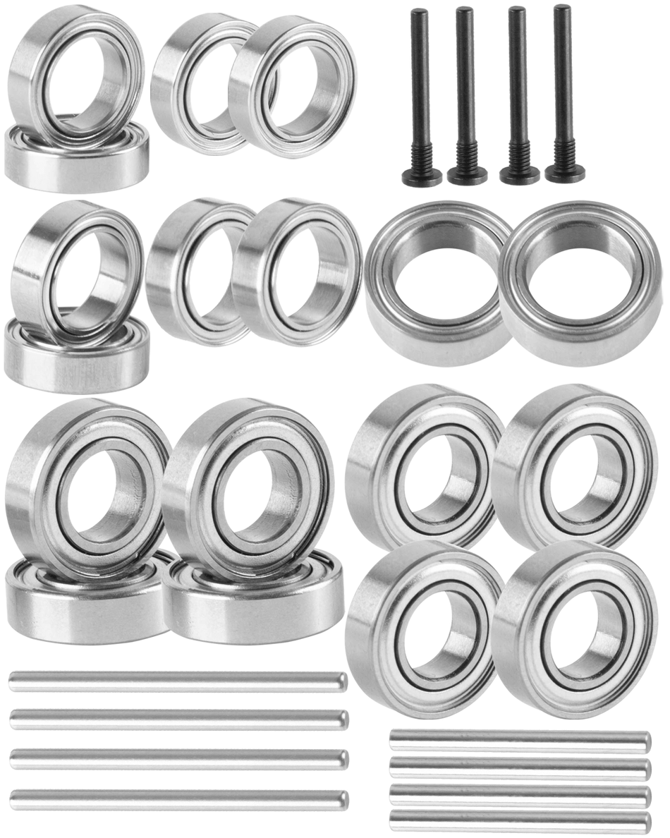 RCarmumb Complete Full Car Ball Bearing Set, Pins and Custom Screws for Arrma 1/16 MINI KRATON 3S
